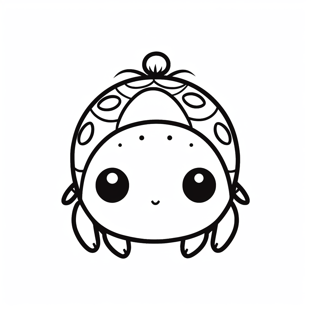 Kawaii Ladybug Coloring Page