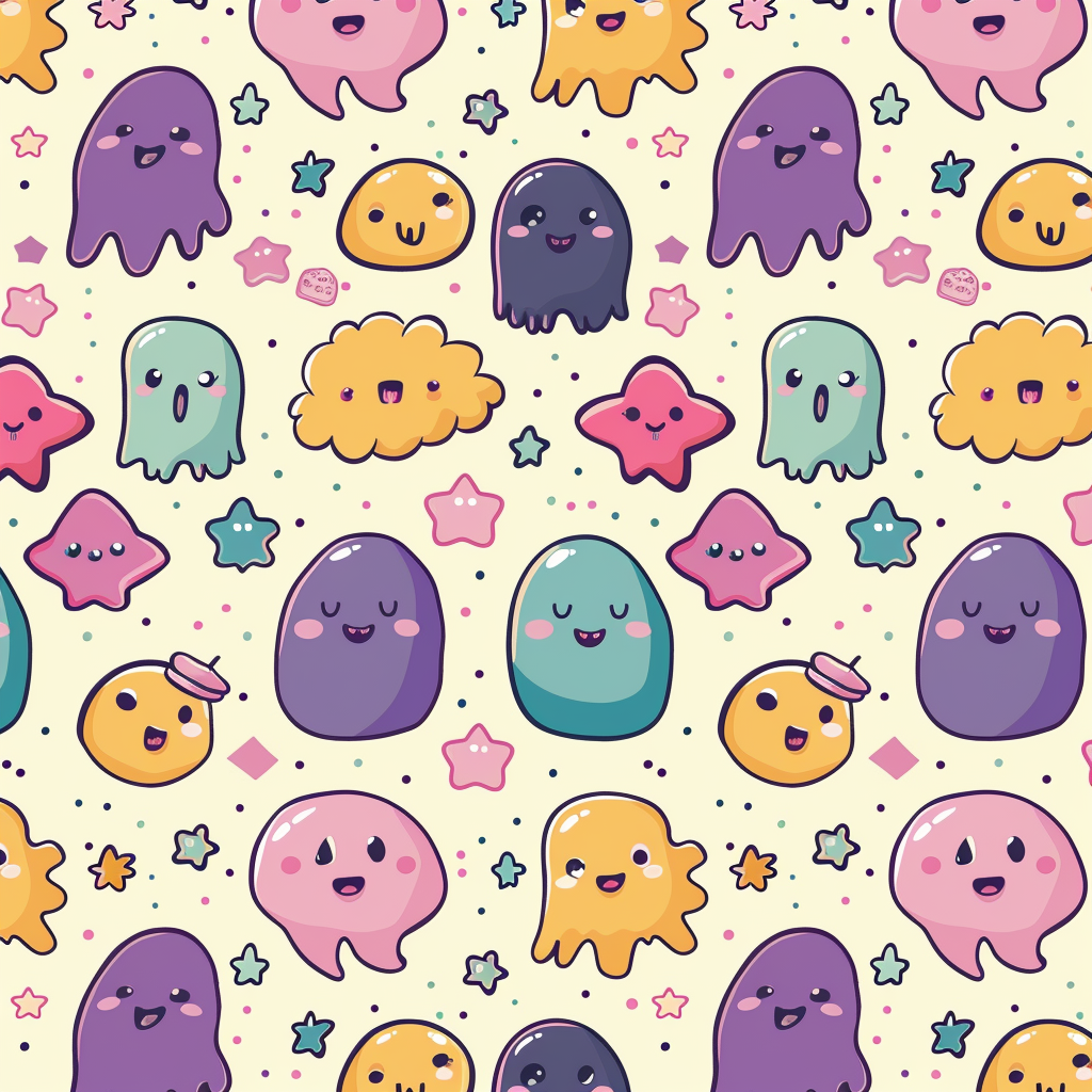 adorable kawaii wallpaper pattern