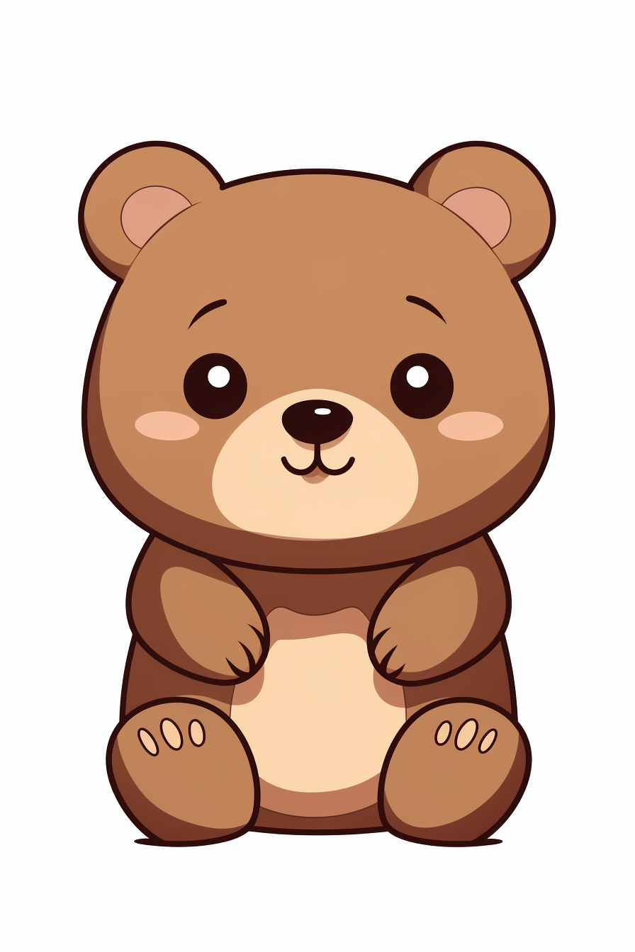 Cute Kawaii Bear Cartoon Image