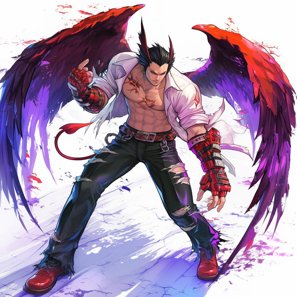 Kazuya from Tekken with Demon Wings