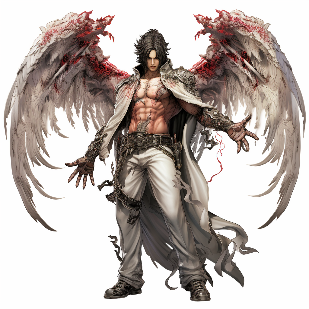 Kazuya with dynamic demon wings