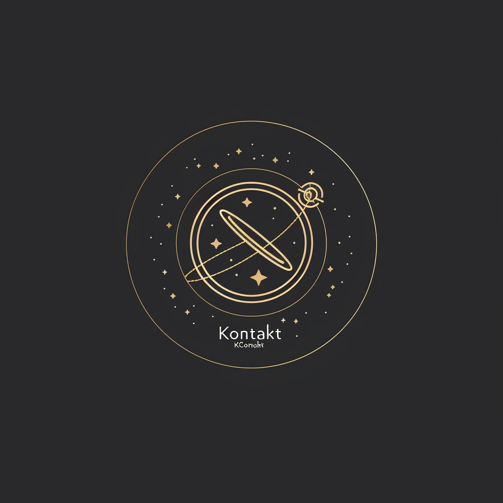 Minimalistic KContakt logo design for astrophotography