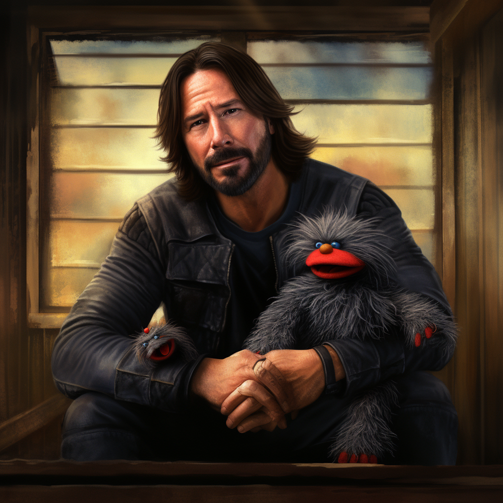 Keanu Reeves as Sesame Street Muppet