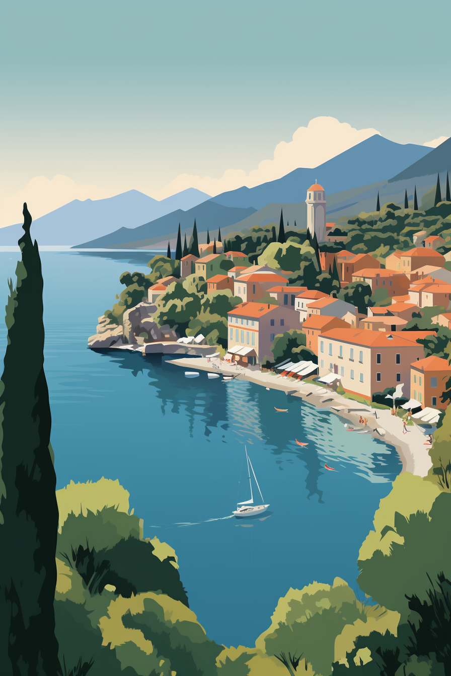 Vector illustration of Kefalonia, Greece