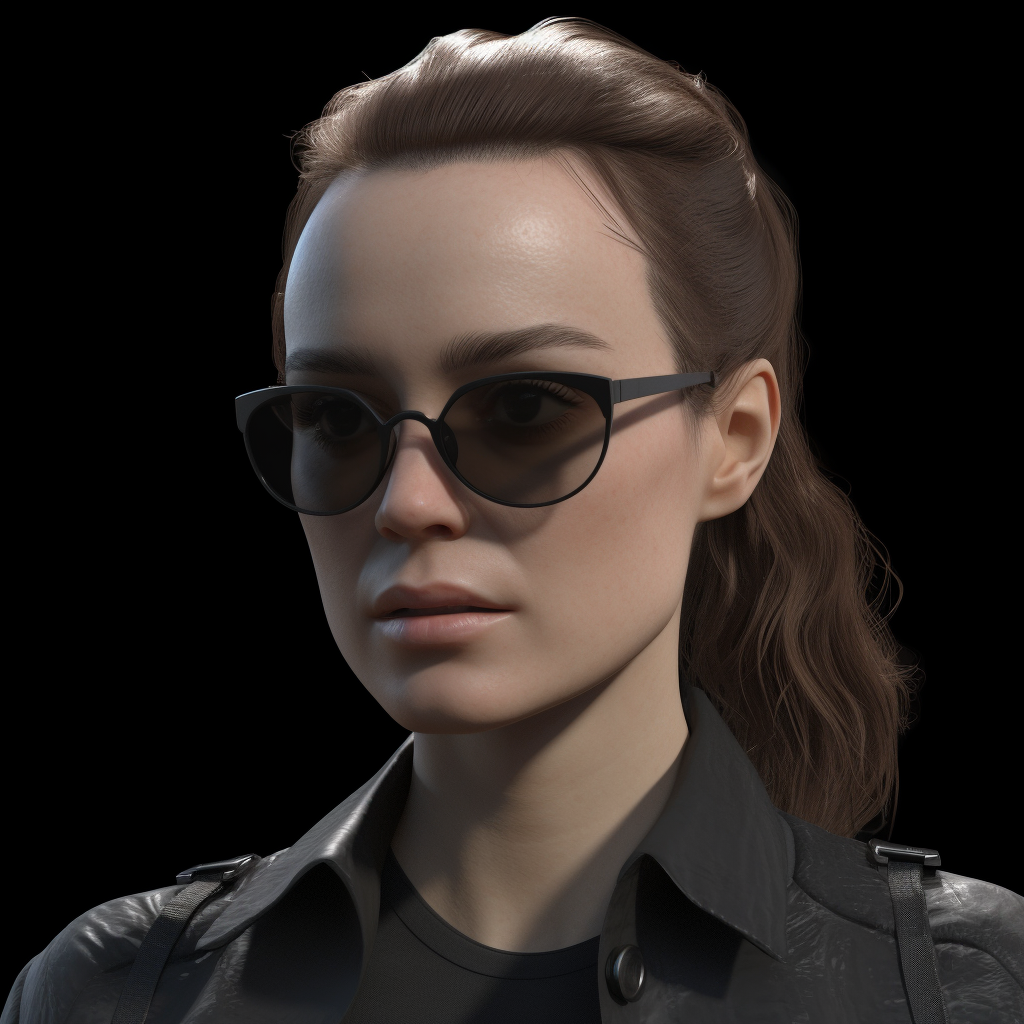 Keira Knightley in black agent gear close-up