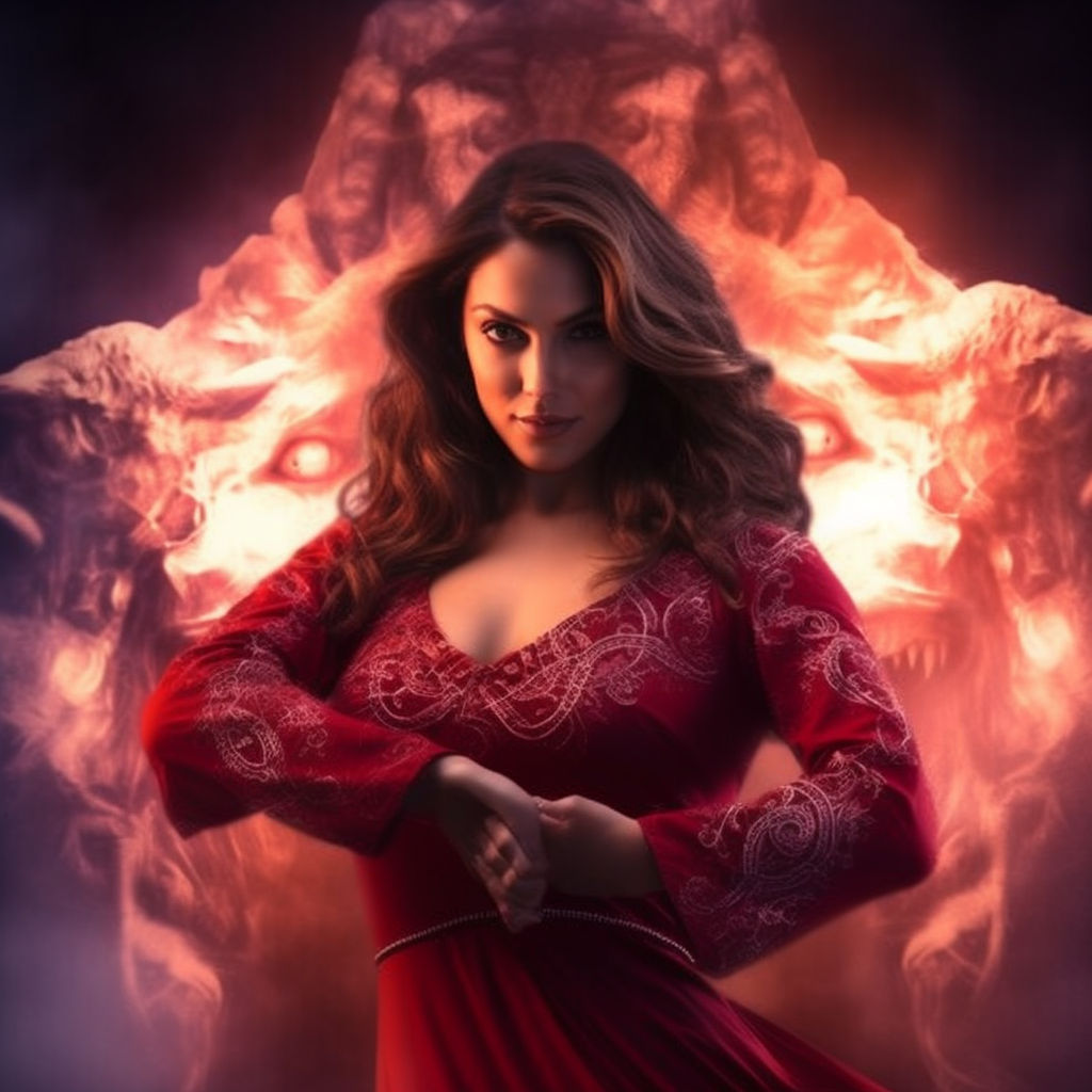 Kelly Brook as a powerful Priestess fighting a menacing demon