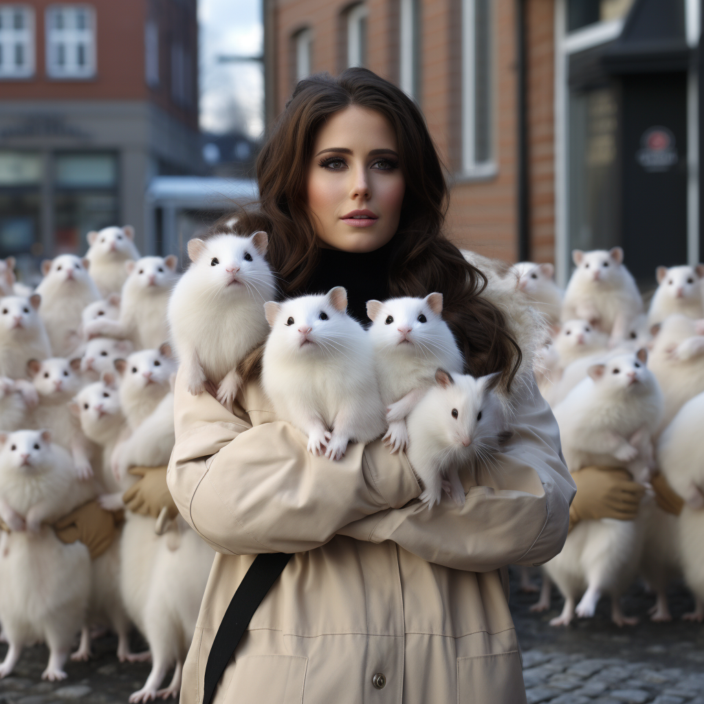 Hamsters with Kendal Jenner in Reykjavik