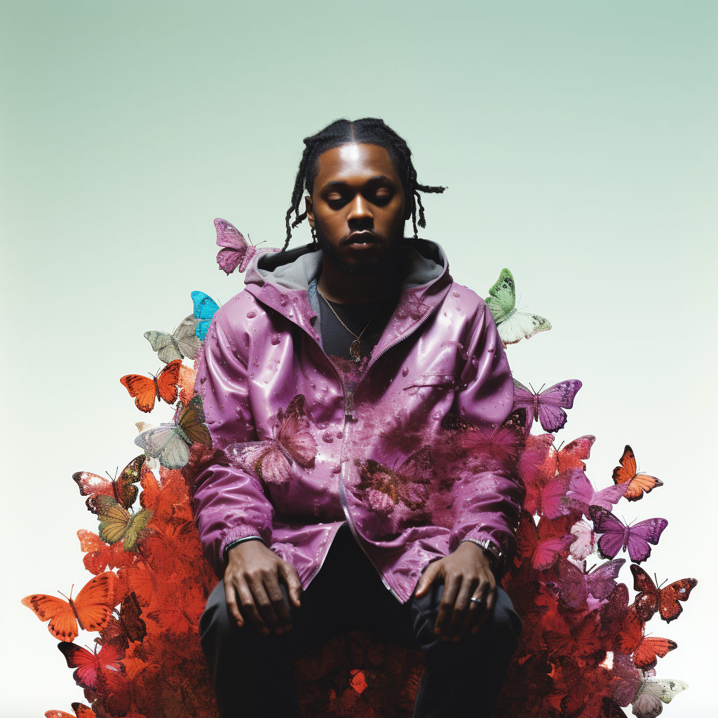 Kendrick Lamar colorful  To Pimp a Butterfly  album cover