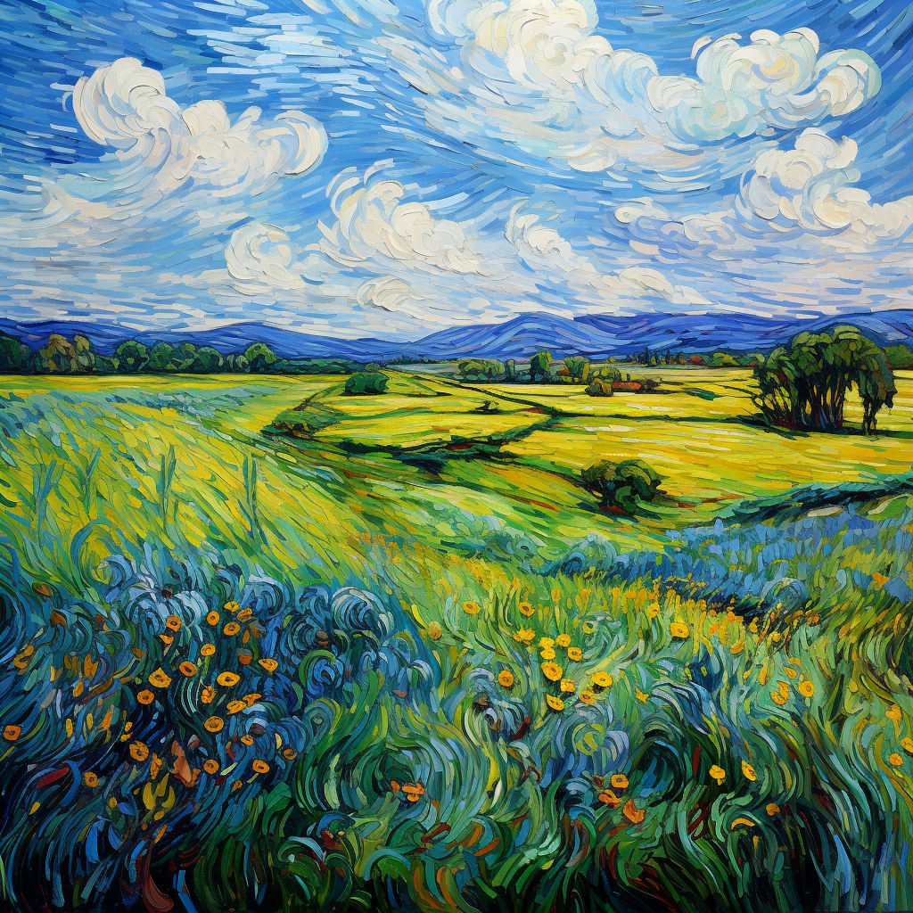 Van Gogh's Kentucky Bluegrass Landscape Painting