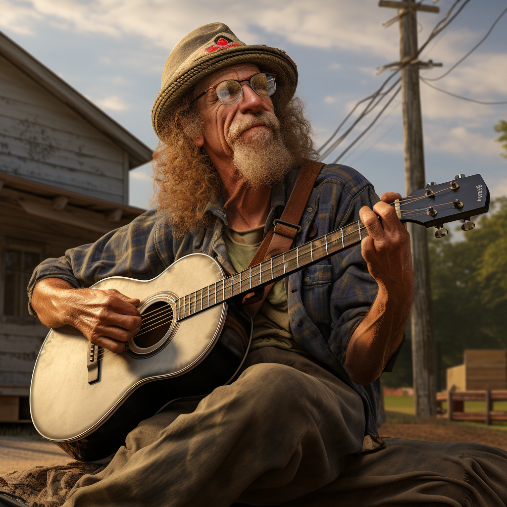 Realistic Kentucky Fried Chicken Bluegrass Musician