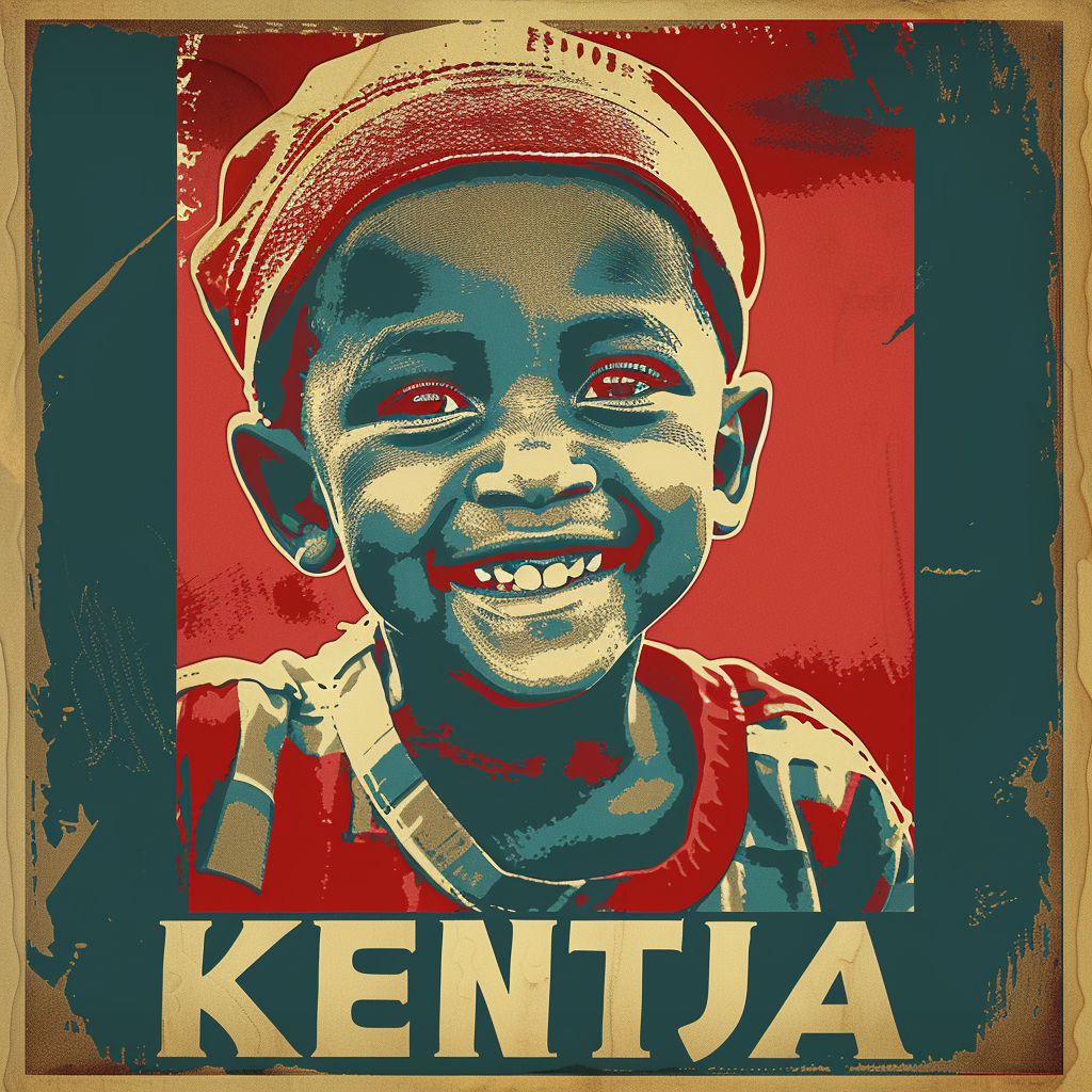 Kenya Midcentury Smiling Child Poster