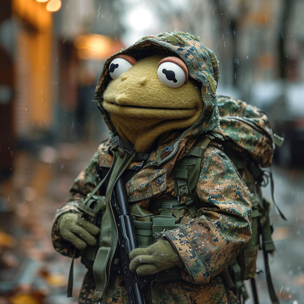 Kermit Frog Russian Camo Uniform