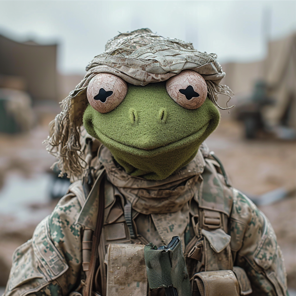 Kermit the Frog in US Camo