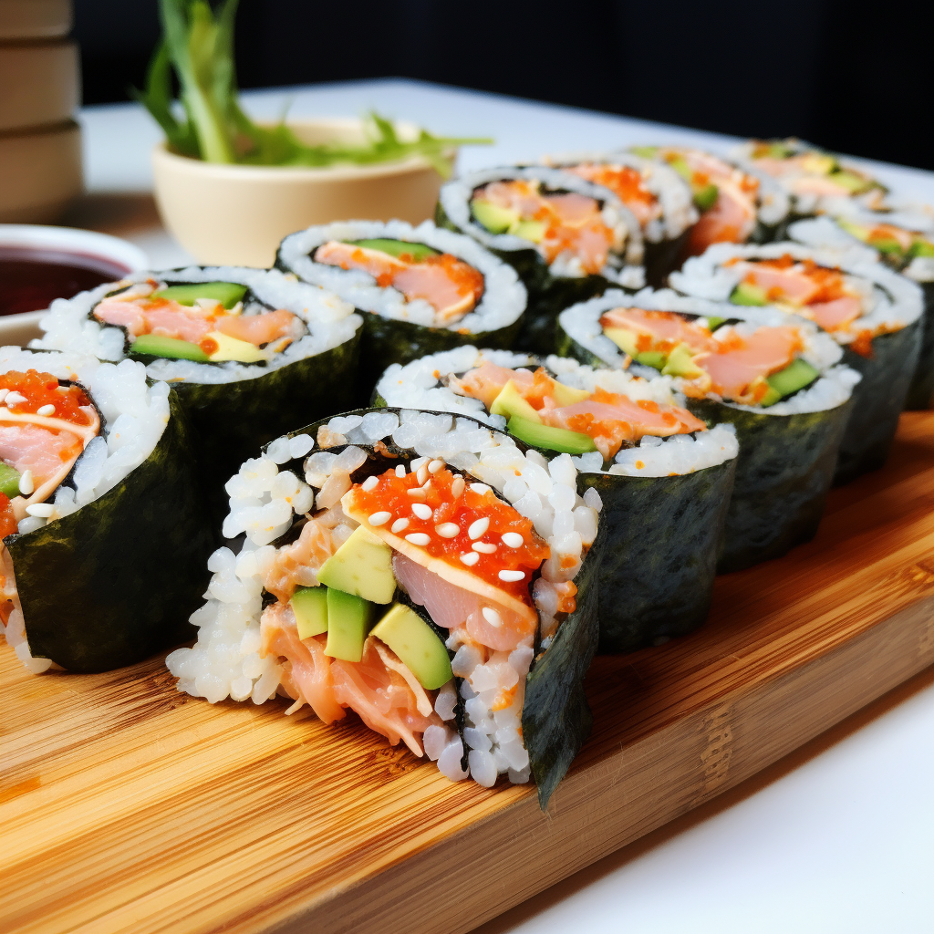 Keto-Friendly Sushi Roll with Smoked Salmon