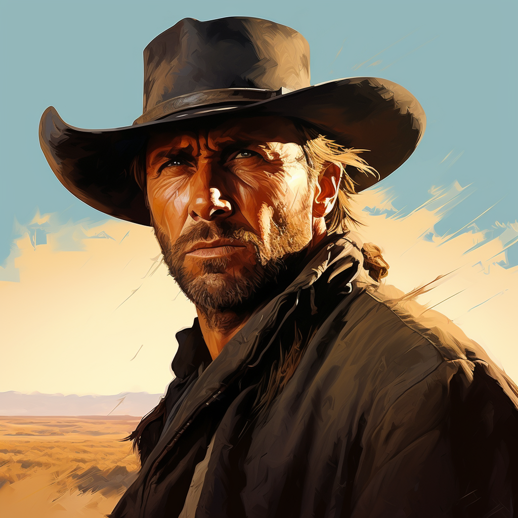 Kevin Costner in spaghetti western movie