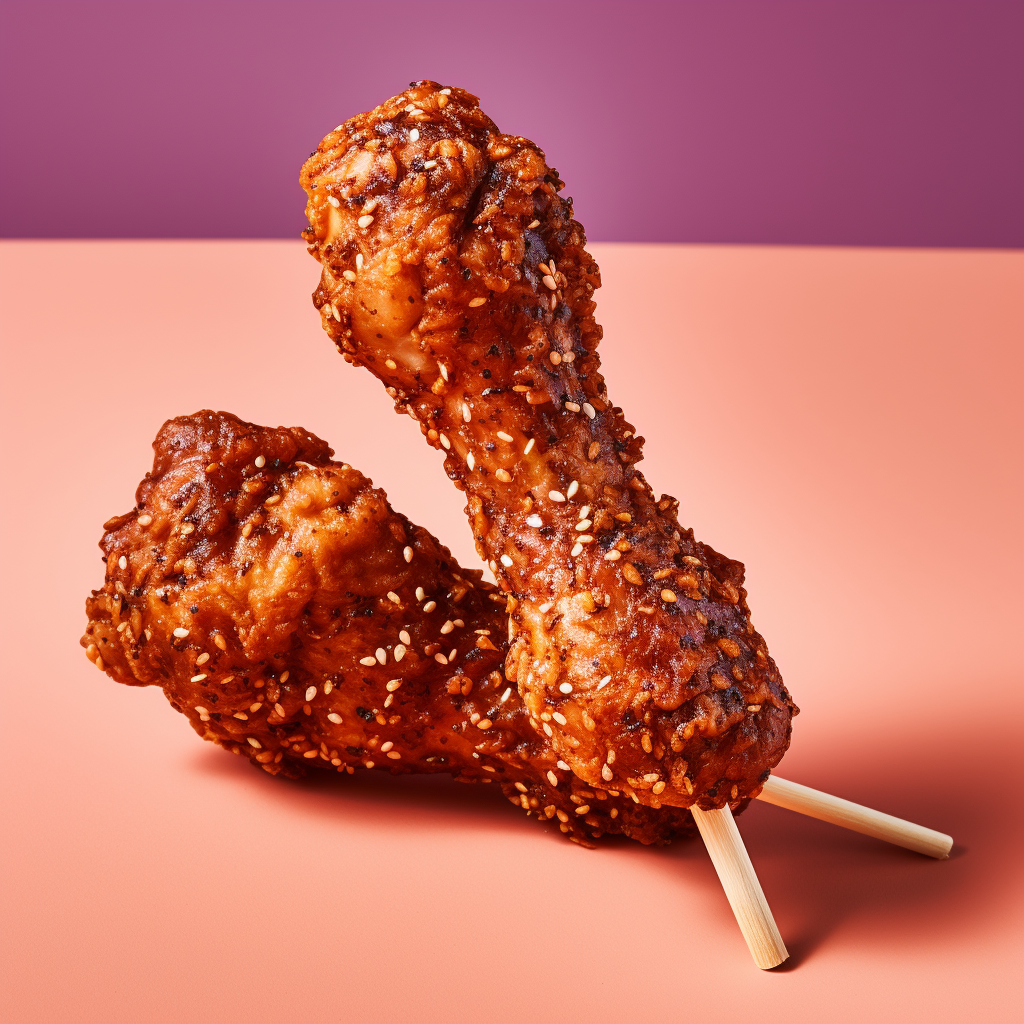 Crispy KFC-style chicken drumsticks