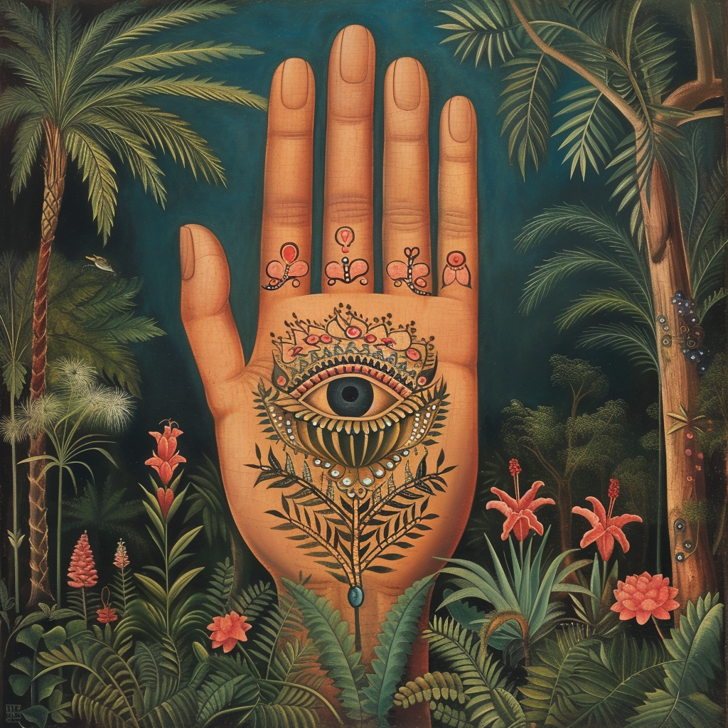 Khamsa symbol by Henri Rousseau