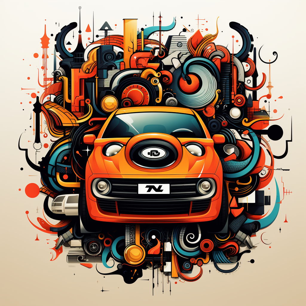 Bold Pop Art Kia Rio Truck Illustration