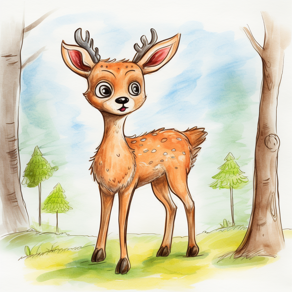 Deer in Kid Style