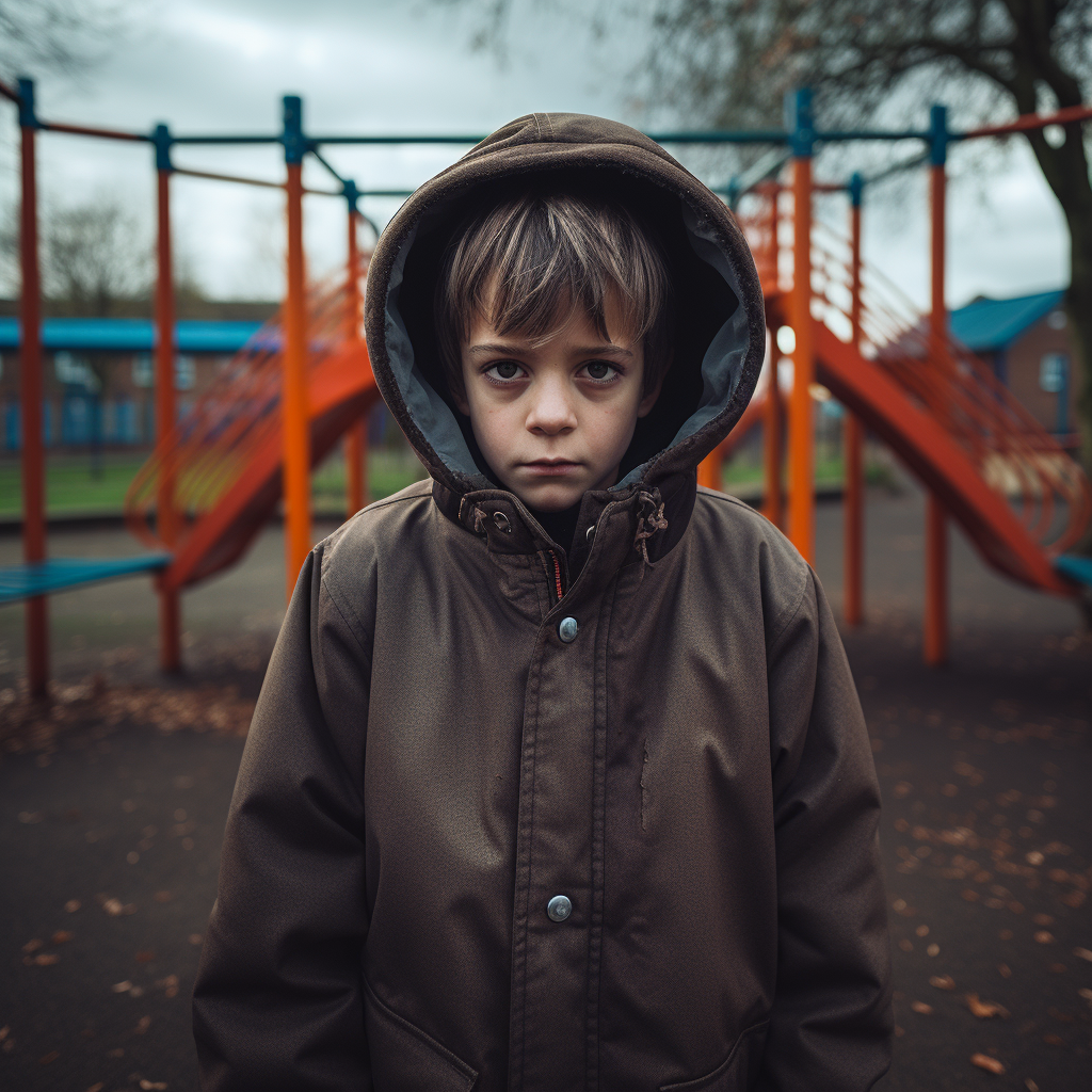 Kid opening coat, revealing hidden treasures