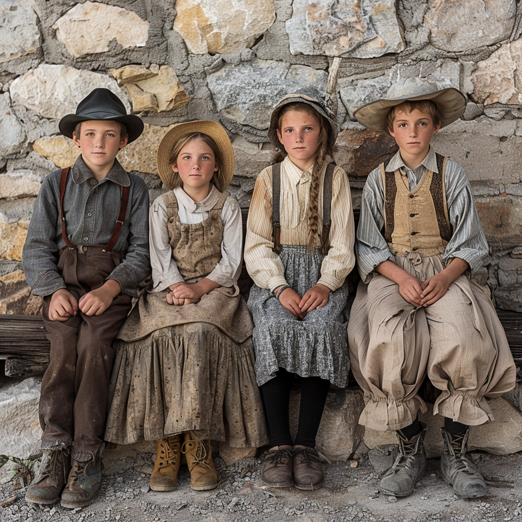 Kids 1890 mine workers sitting