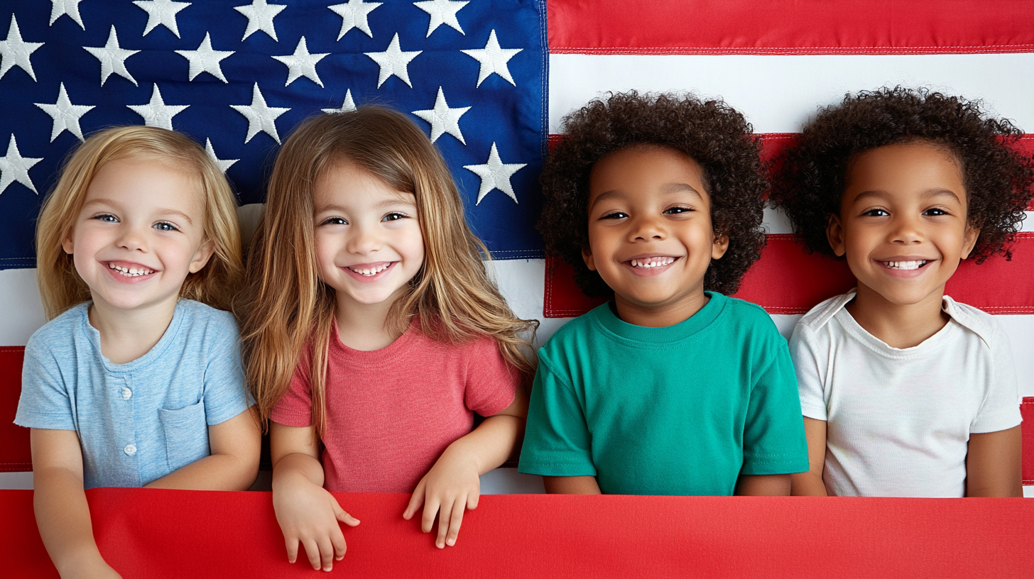 Multicultural Kids America Flag