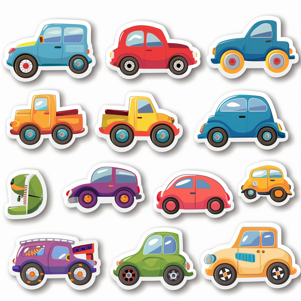 Kids automobile sticker pack