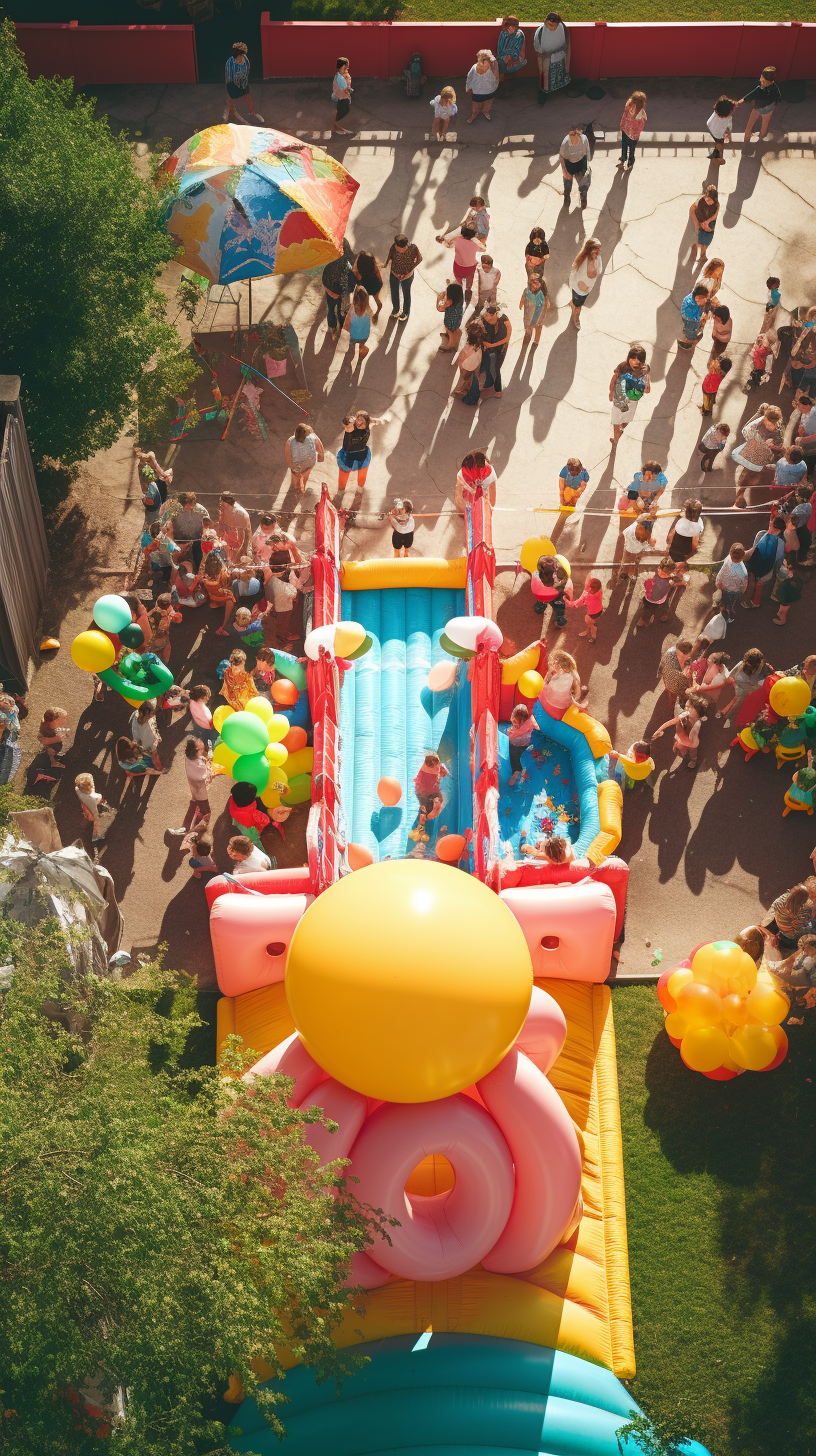 Kids Birthday Party Playground Zoomed Out