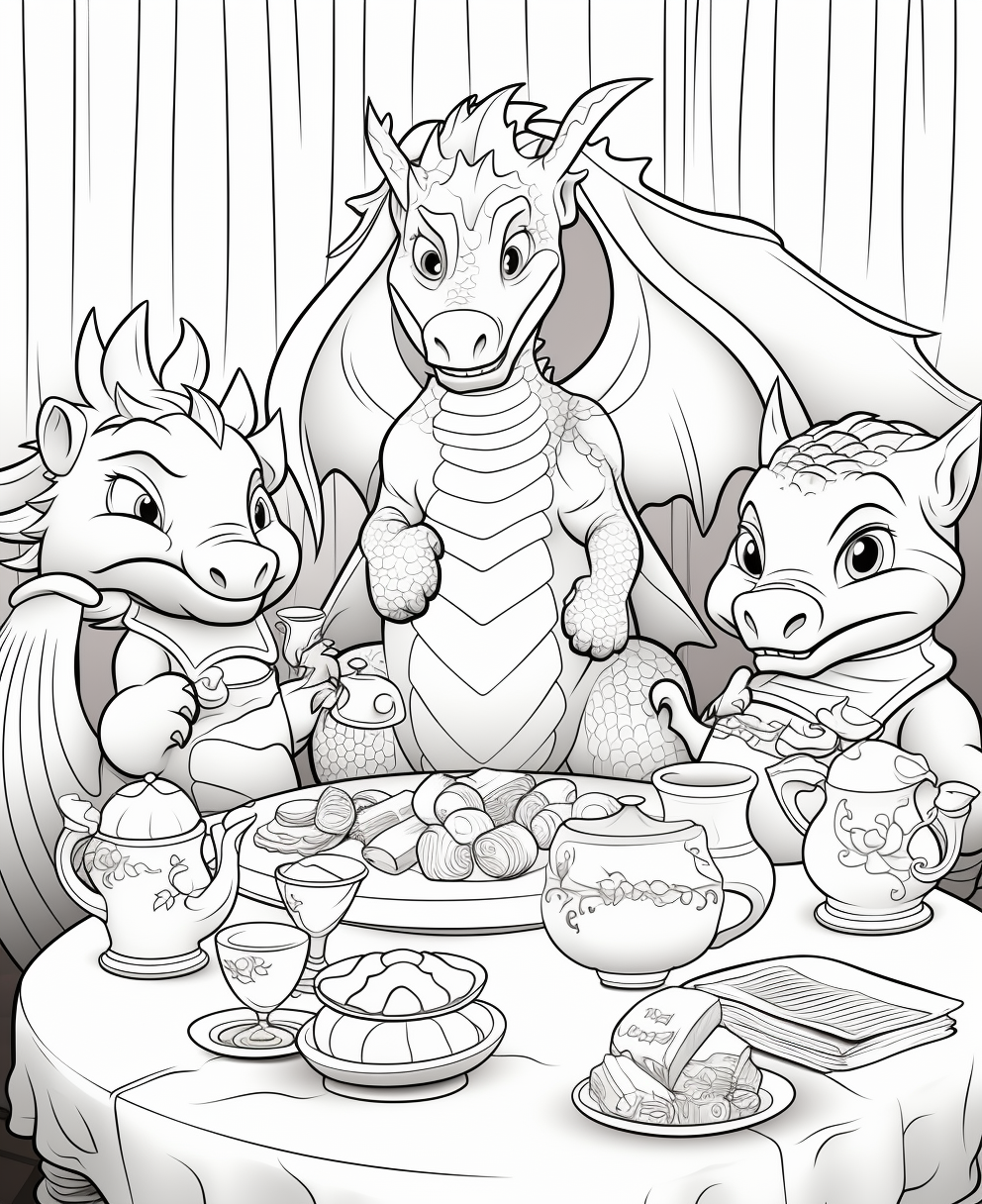 Kids Dragon Tea Party Mythical Creatures