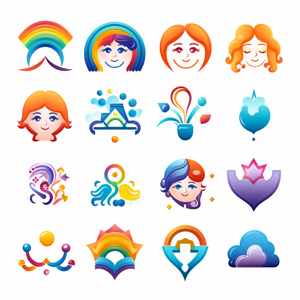 Vector-based Kids Emotions Rainbow Connection