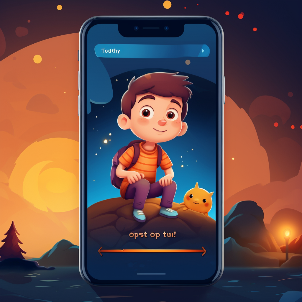 Colorful kids background for app login