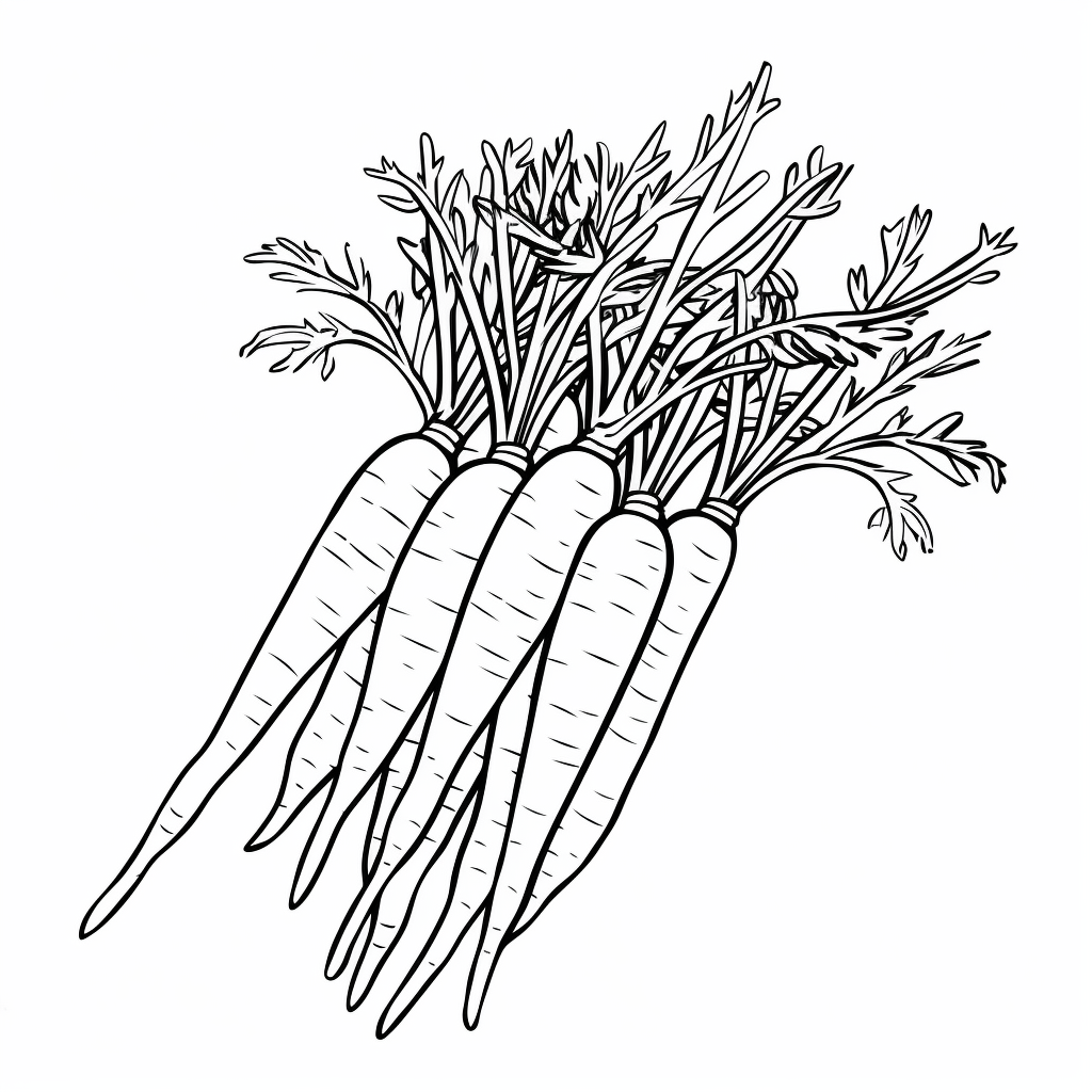 Cartoon carrots for coloring