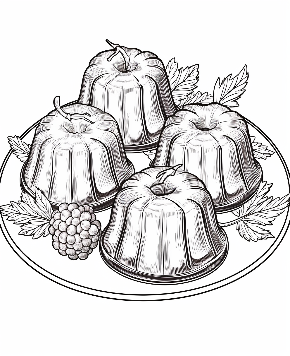 Cartoon-style Canelés de Bordeaux coloring page