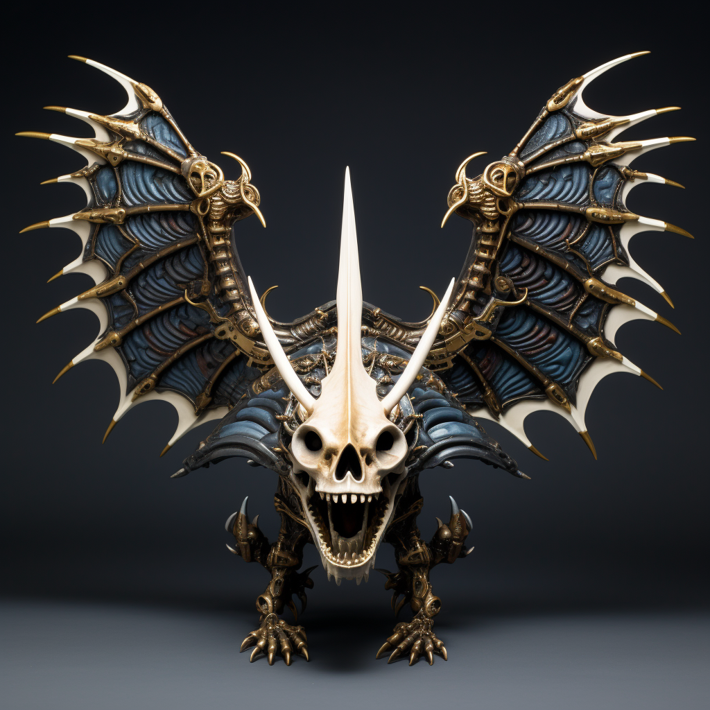 Killer whale dragon sculpture fierce