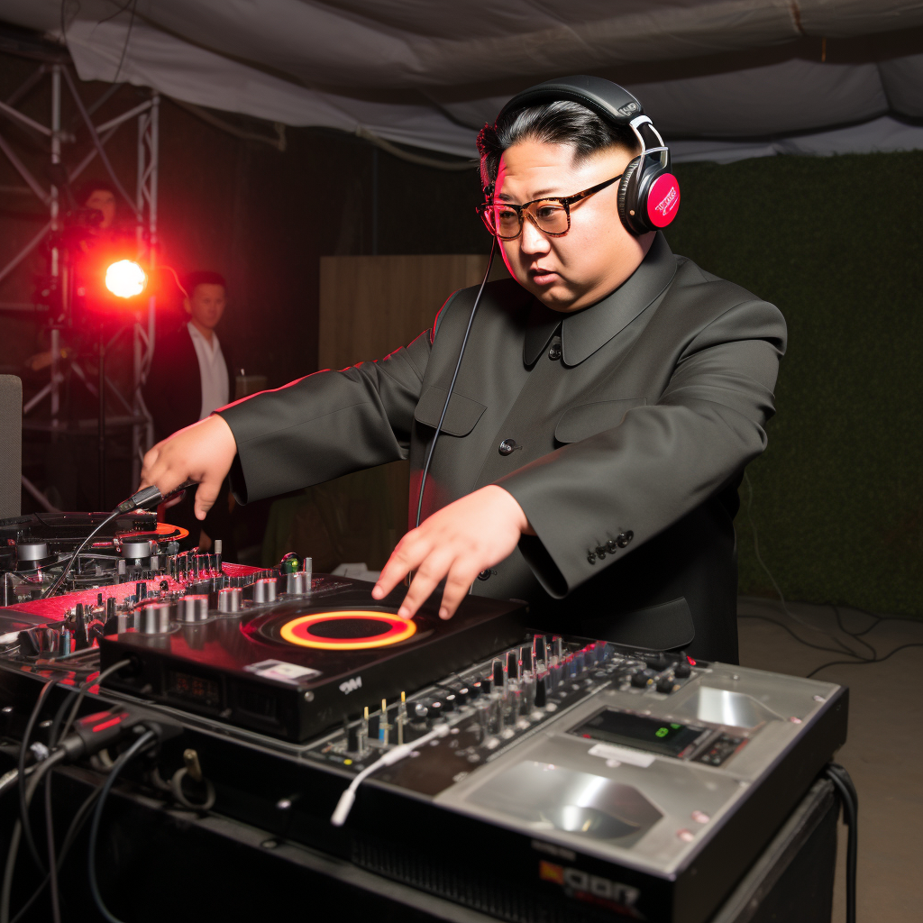 Kim Jong Un DJing at music festival