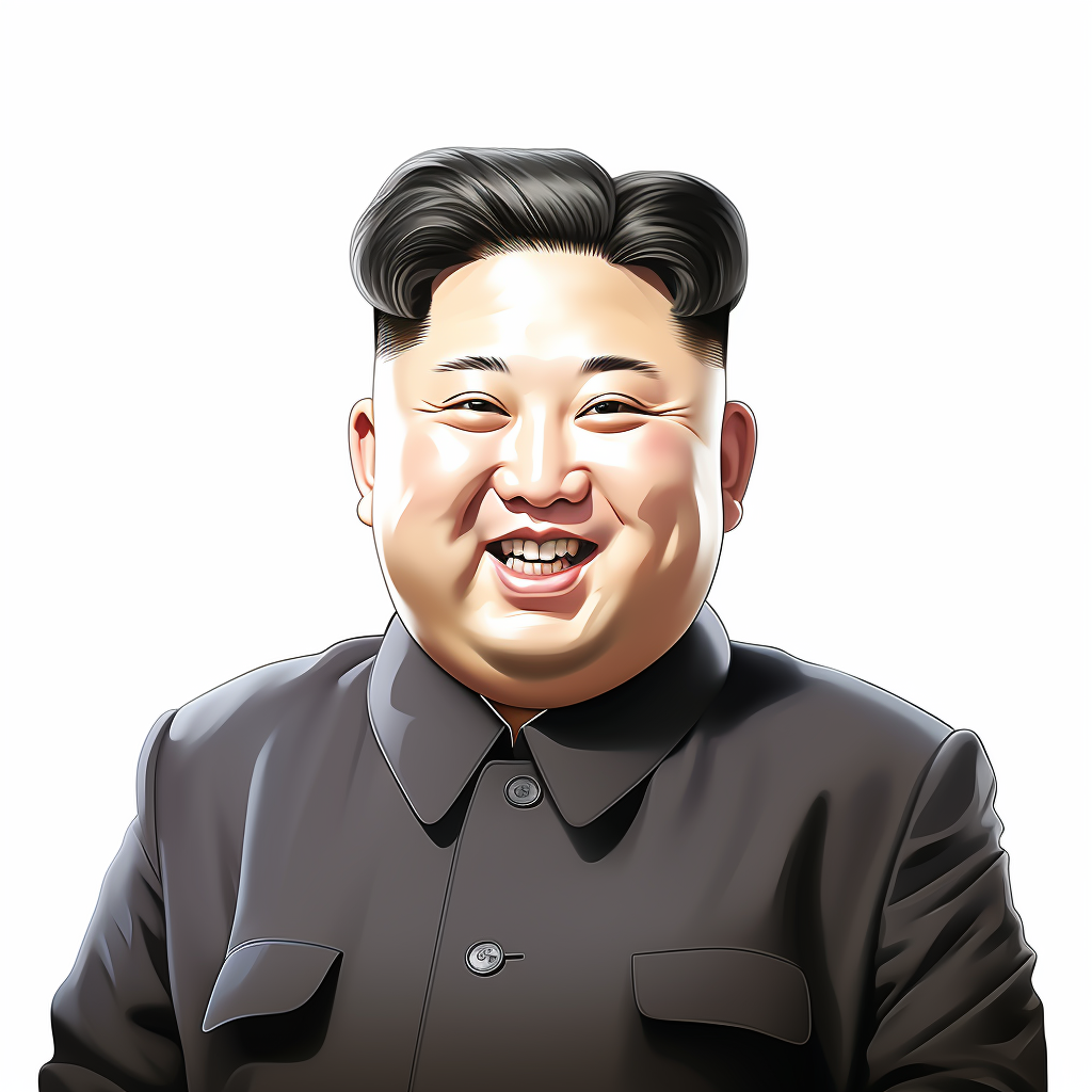 Cartoonish Kim Jong Un Transparent Background