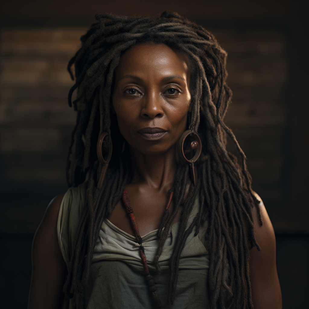 Mature woman with dreads from The Shack