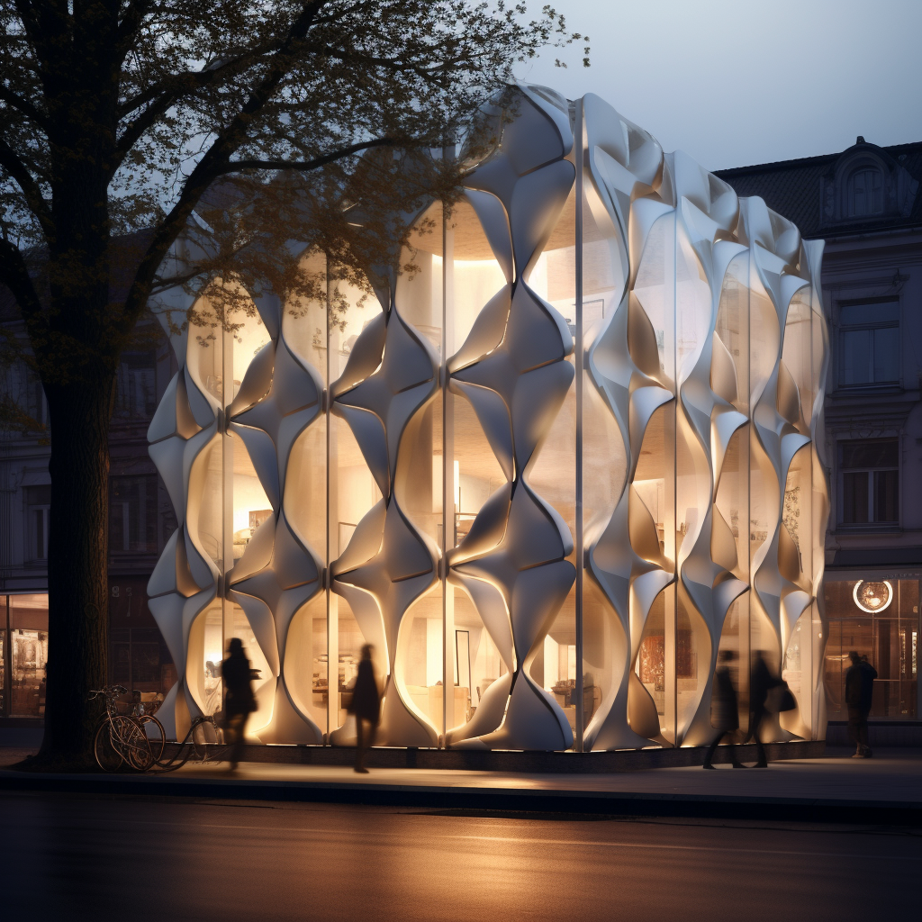 Kinetic facade with small adjustable modules