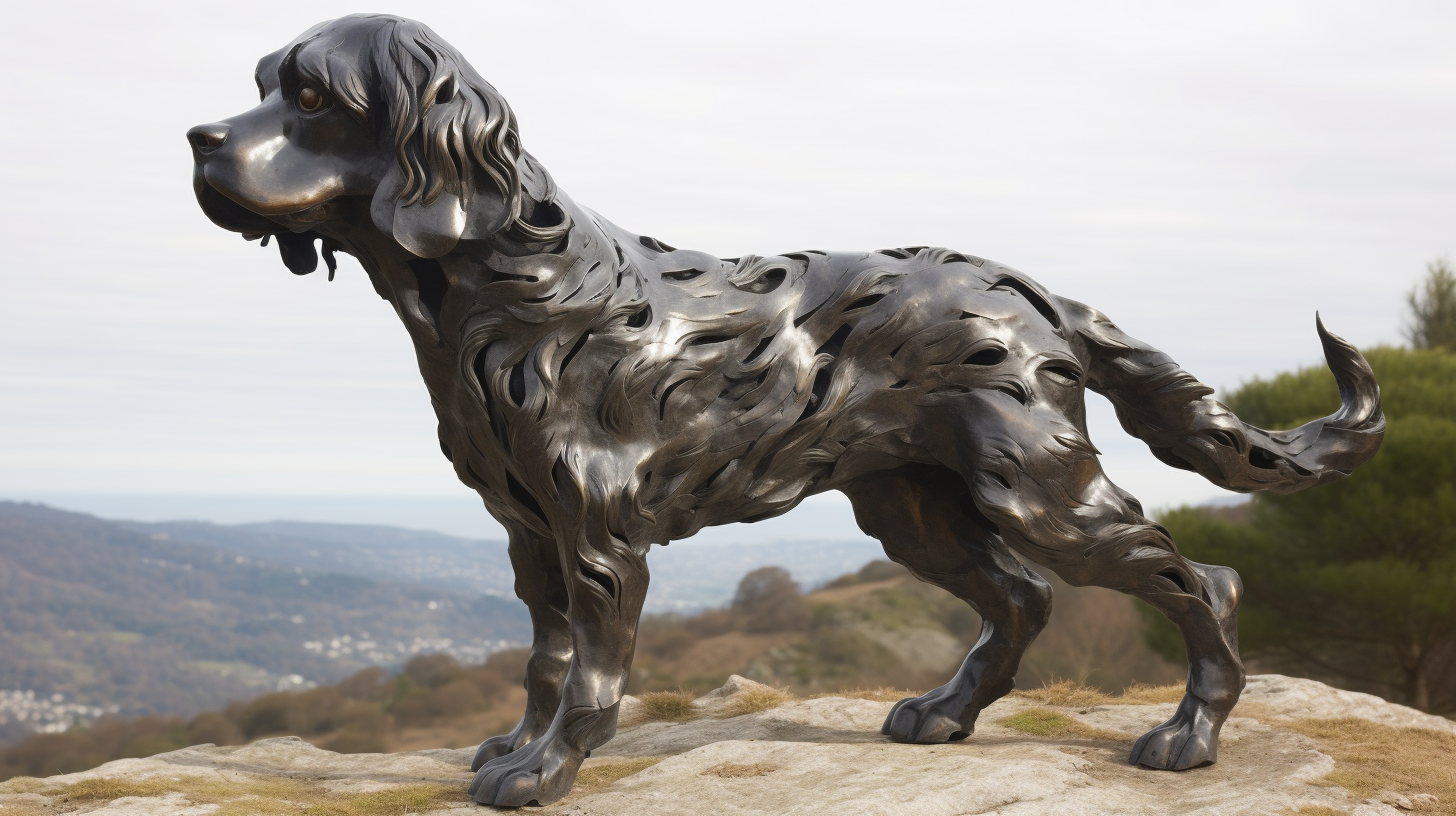 Beautiful King Charles Spaniel Dog in the Wild