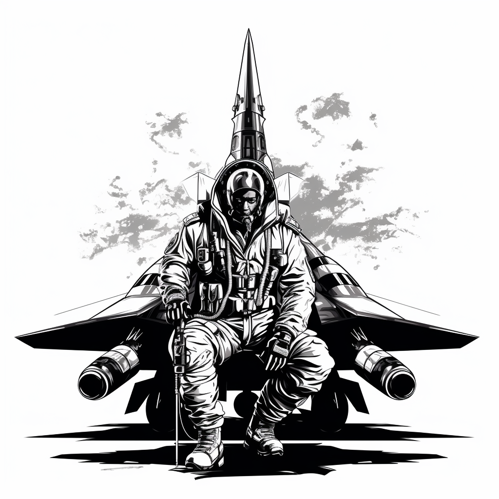 Illustration of a king holding a missile