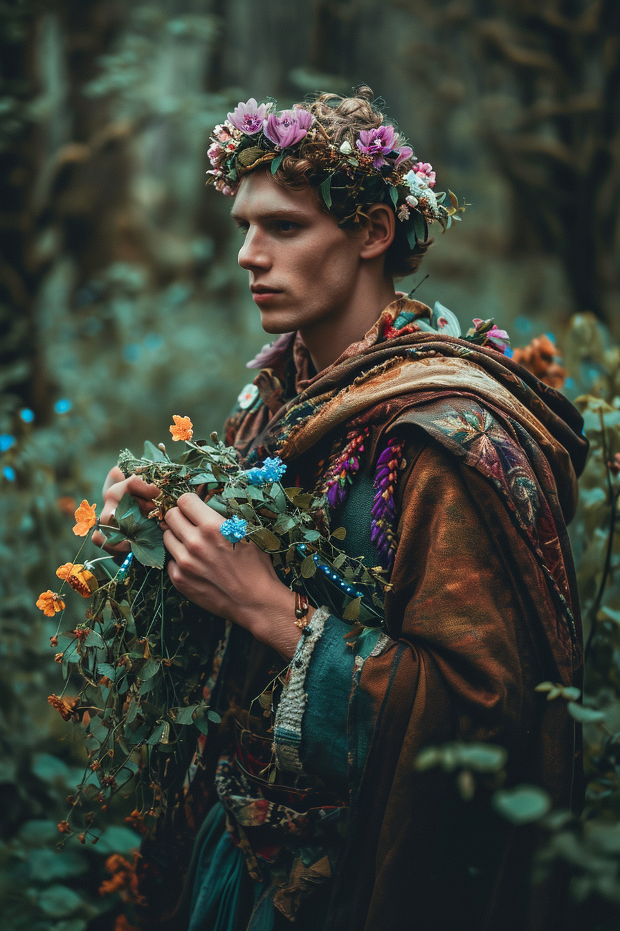 Young Celtic Fae King in the Spring Realm.