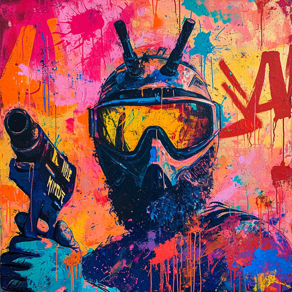 King Paintball Goggles Marker Abstract