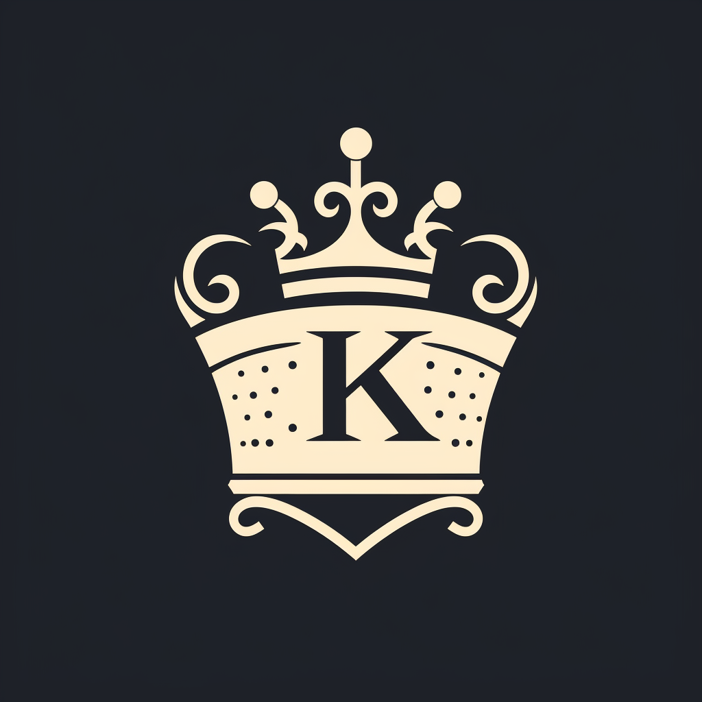 King and Queen Crown Logo Initials