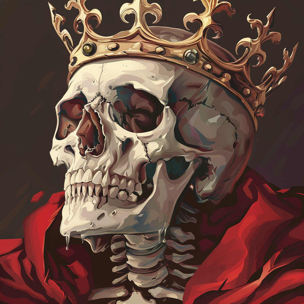 King Skull Vector Illustration