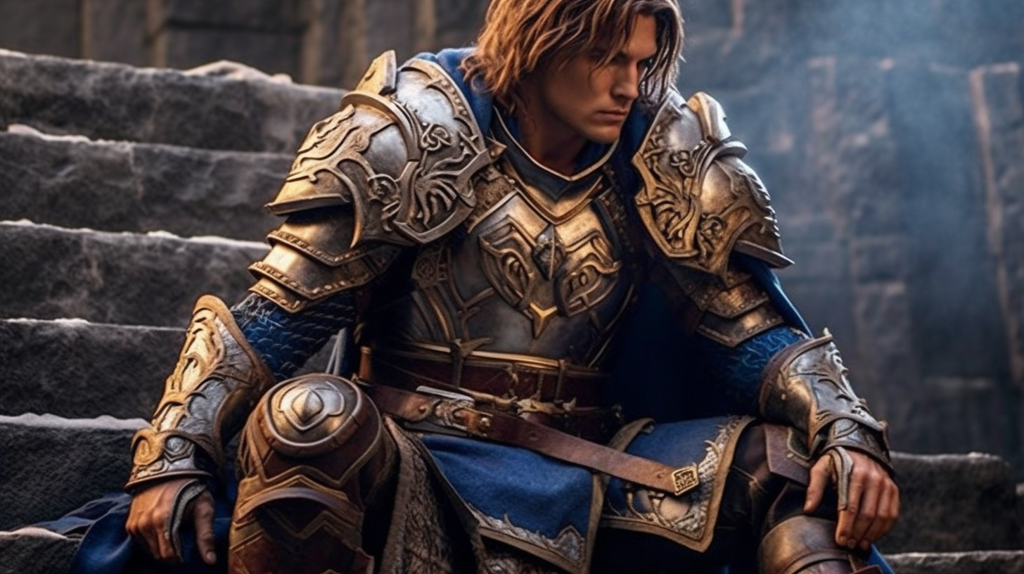 King Varian Wrynn in regal armor