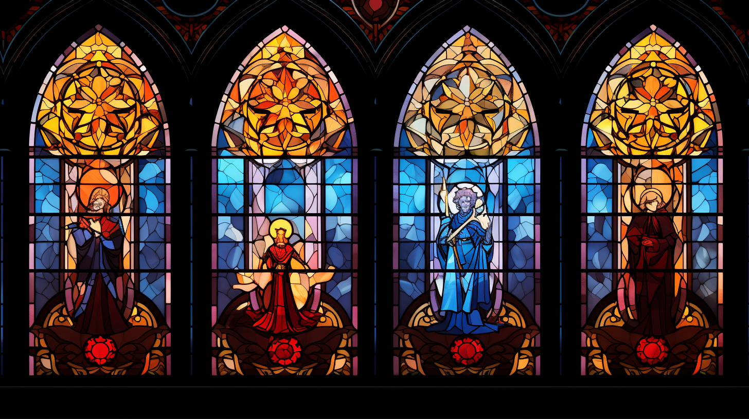 Stained glass window pattern from Kingdom Hearts