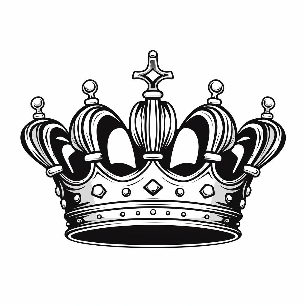 Black and white kings crown