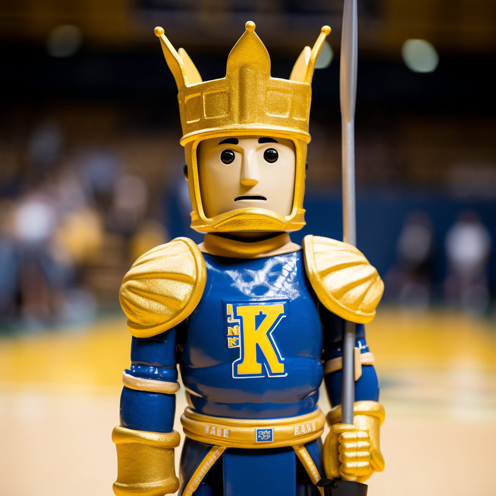 Kingsmen Mascot Wearing Armor Construction Glue