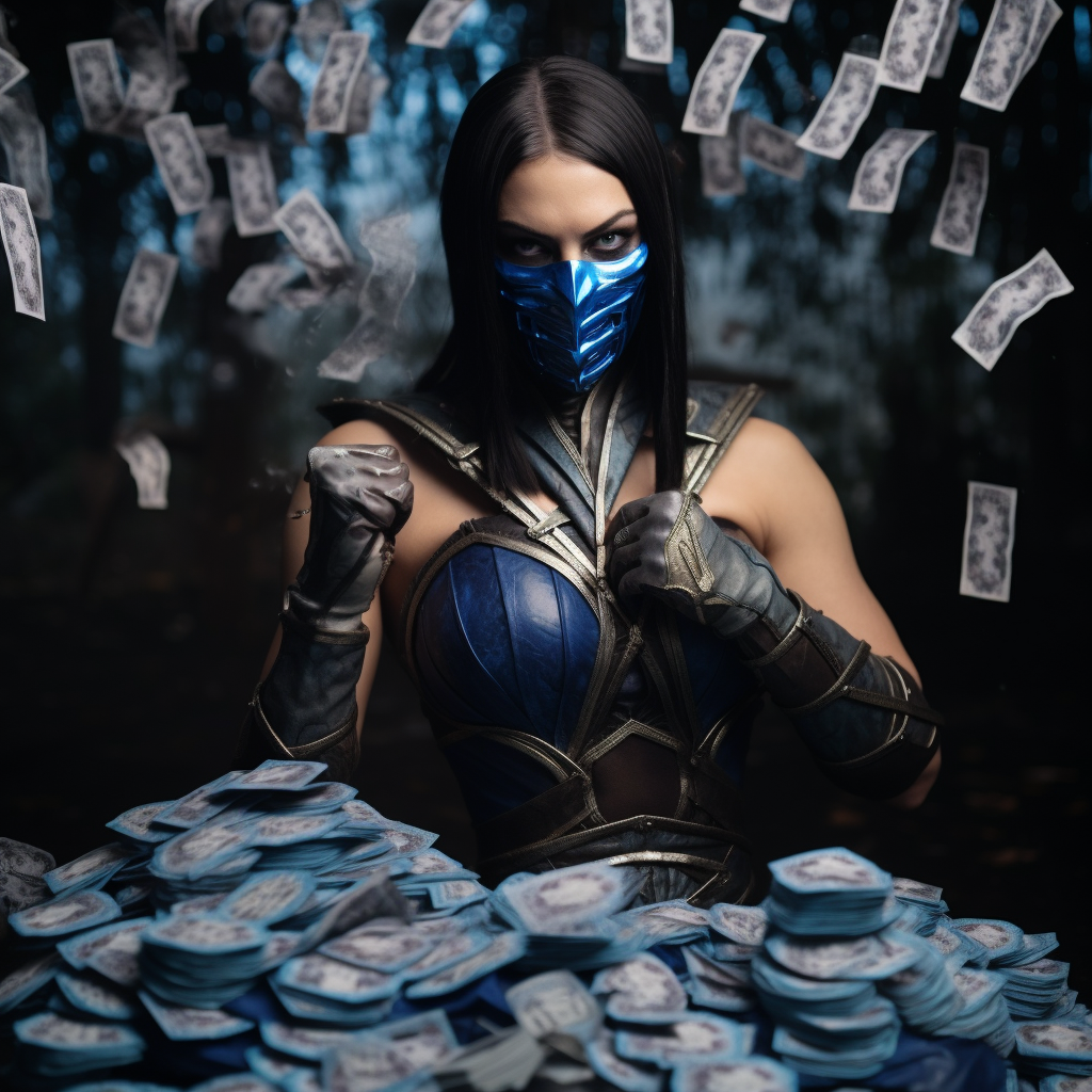 Kitana performing a money spread