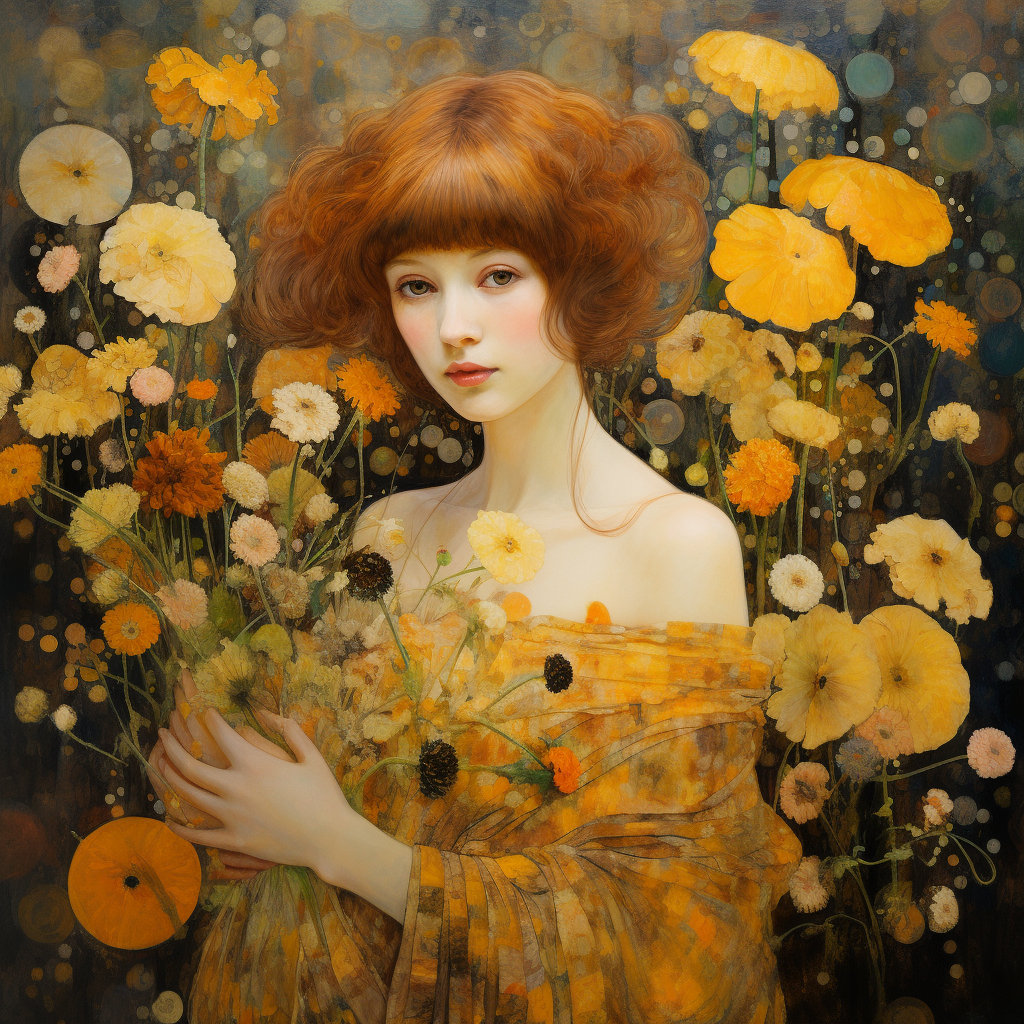 Klimt style flowers